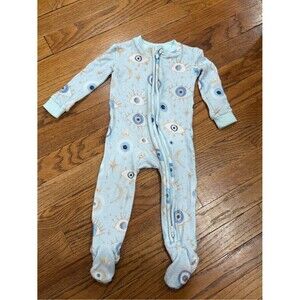 Posh Peanut Fiona Evil Eye Fleece Zipper Footie Pajama Sleeper Size 9-12 months